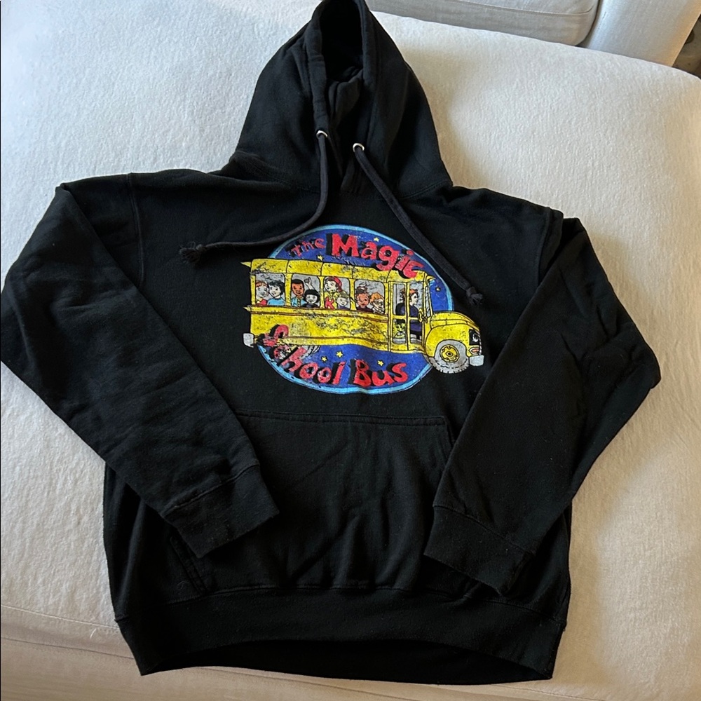 Return to sender Black Graphic Hoodie